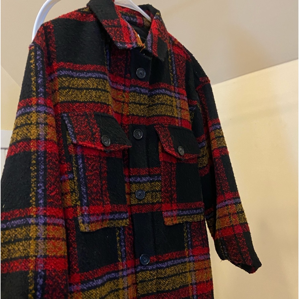 Plaid shirt jacket